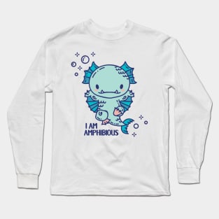 Cute Amphibious monster swimmer Long Sleeve T-Shirt